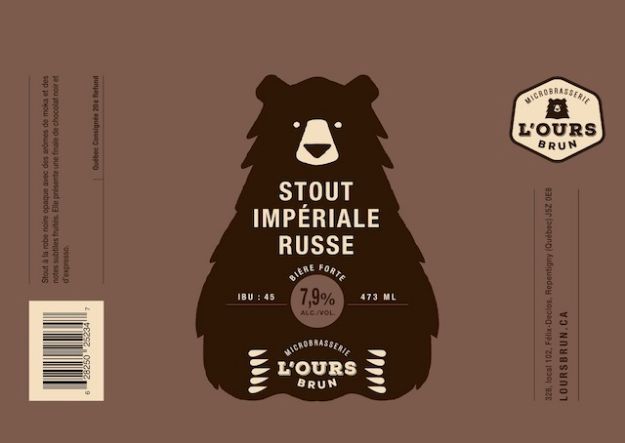 Microbrasserie L ours brun - Stout Impériale Russe