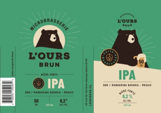 Microbrasserie L ours brun - IPA - DDH Mandarina Bavaria & Mosaic