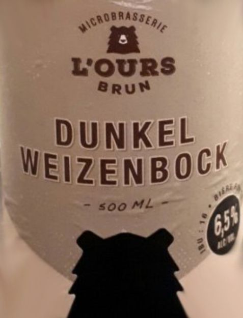 Microbrasserie L ours brun - Dunkel Weizenbock