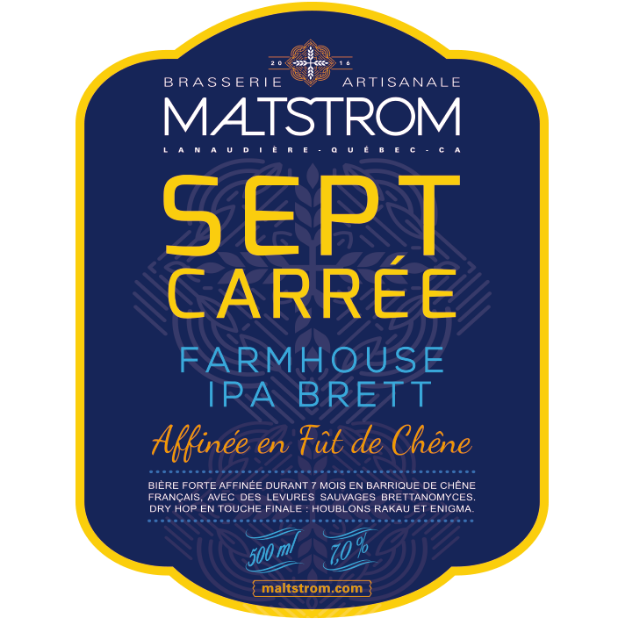 Brasserie artisanale Maltstrom - SEPT CARRÉE – FARMHOUSE IPA BRETT