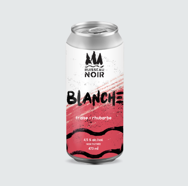 Microbrasserie Ruisseau noir - BLANCHE FRAISE-RHUBARBE 